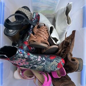 CLOSET CLEAN OUT Mixed Women's Shoes Lot — Sizes 9-10 Boots & Heels